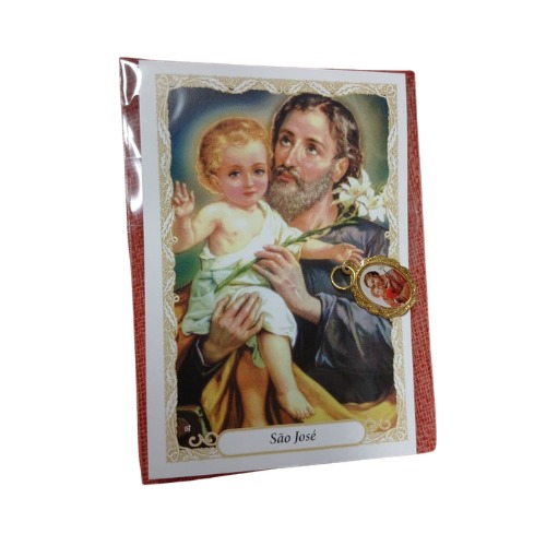 Folheto de São José com oração e medalha