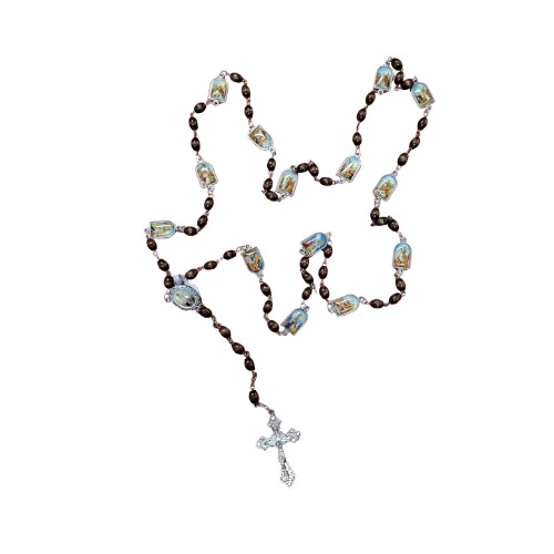 Terço Via Sacra de embuia