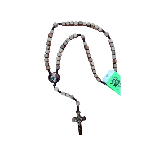 Terço São José de embuia quadrado