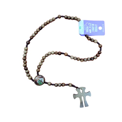 Terço São José embuia cruz vazada