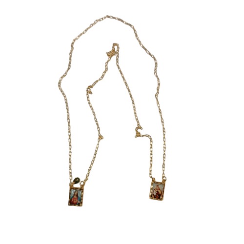 Escapulário Resinado Dourado