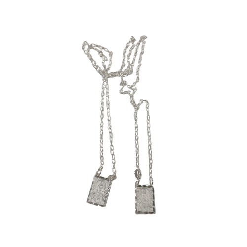 Escapulário retangular prata