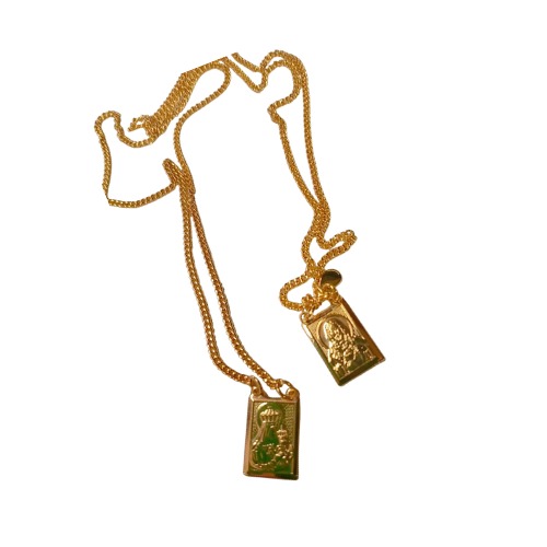 Escapulário folheado ouro