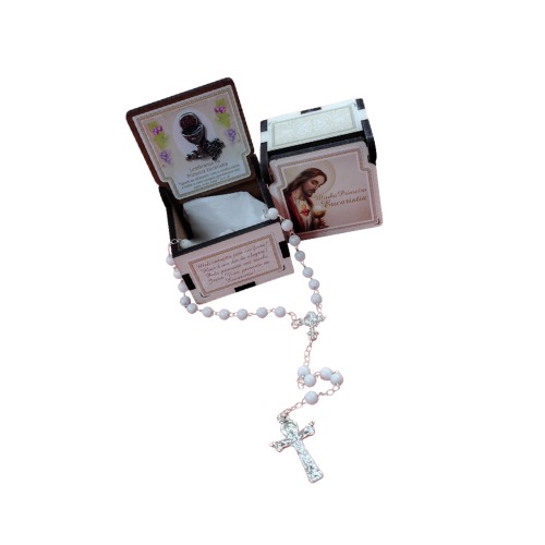 Caixa MDF 1ª Eucaristia com terço