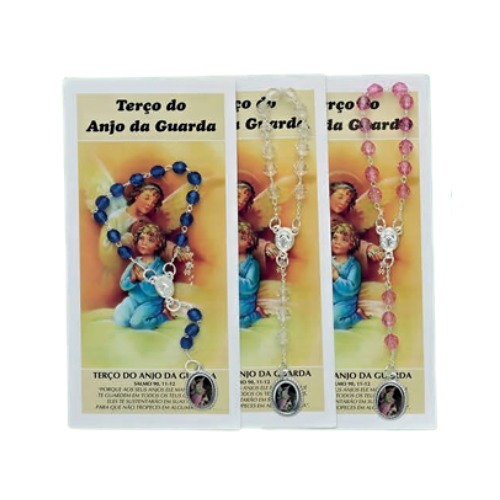 Terço do Anjo da Guarda – rosa, azul, branco