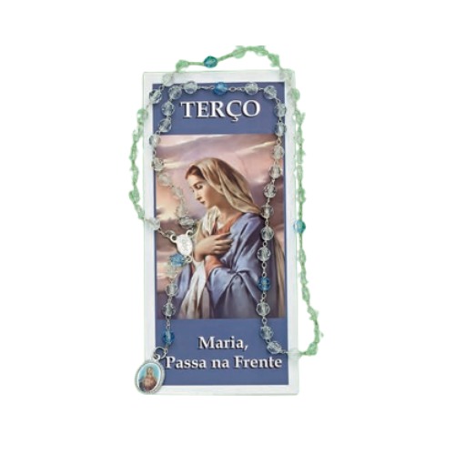 Terço c/ instrução Maria Passa na Frente